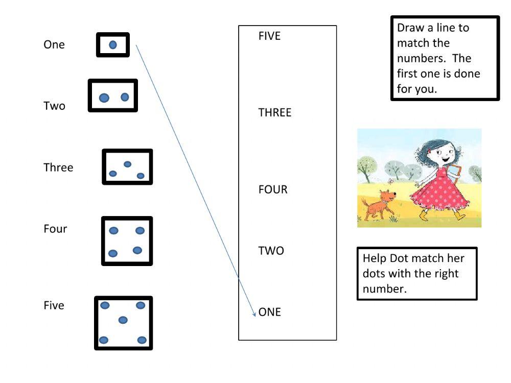 Matching numbers 1-5