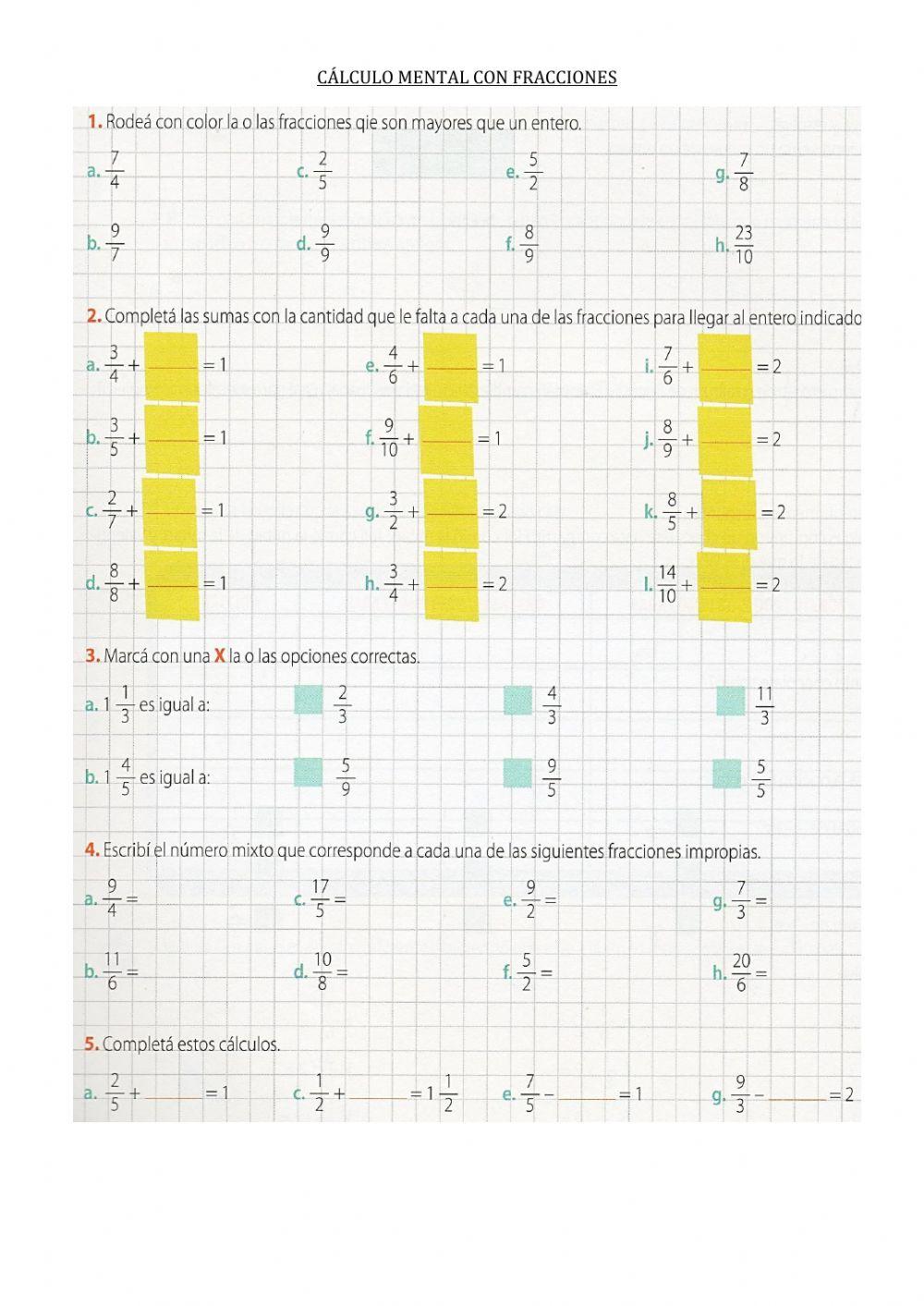 Cálculo metal con fracciones