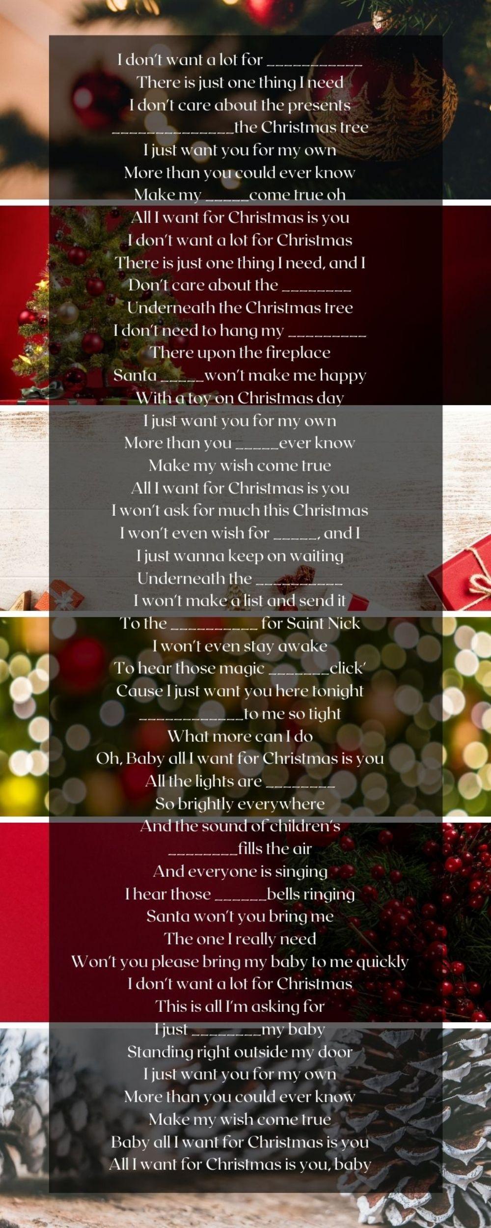 All i want for christmas song