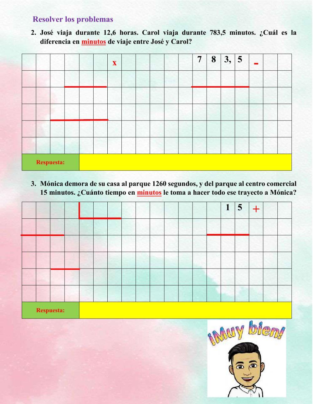 Evaluación de tiempo