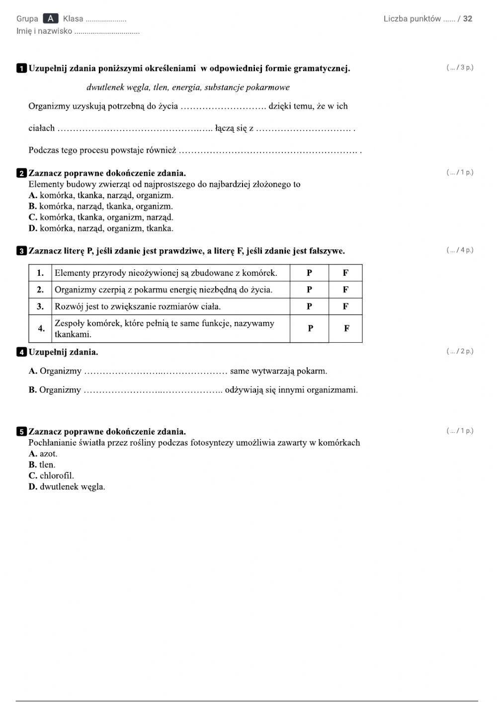 Przyroda Klasa 4 ćwiczenia Odpowiedzi 6253963 | Przyroda kl 4 | Ela30 | LiveWorksheets