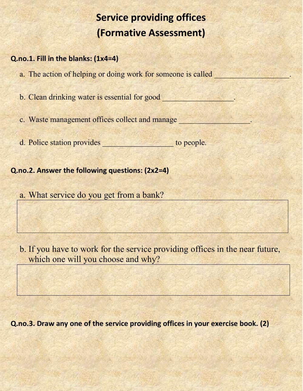 Service Giving Institutions