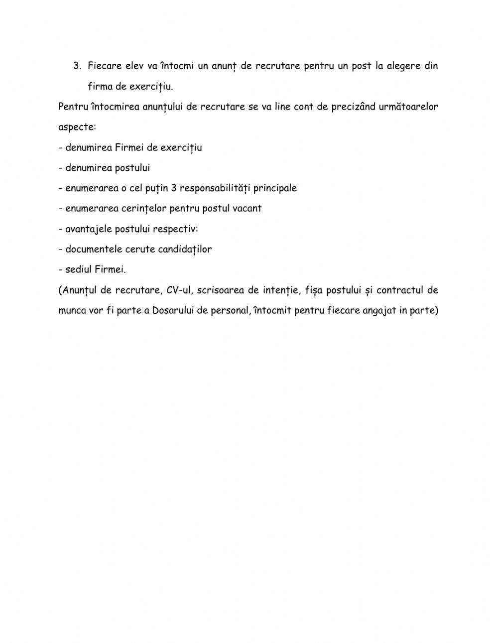 Administrarea firmei - FIRMA DE EXERCIȚIU