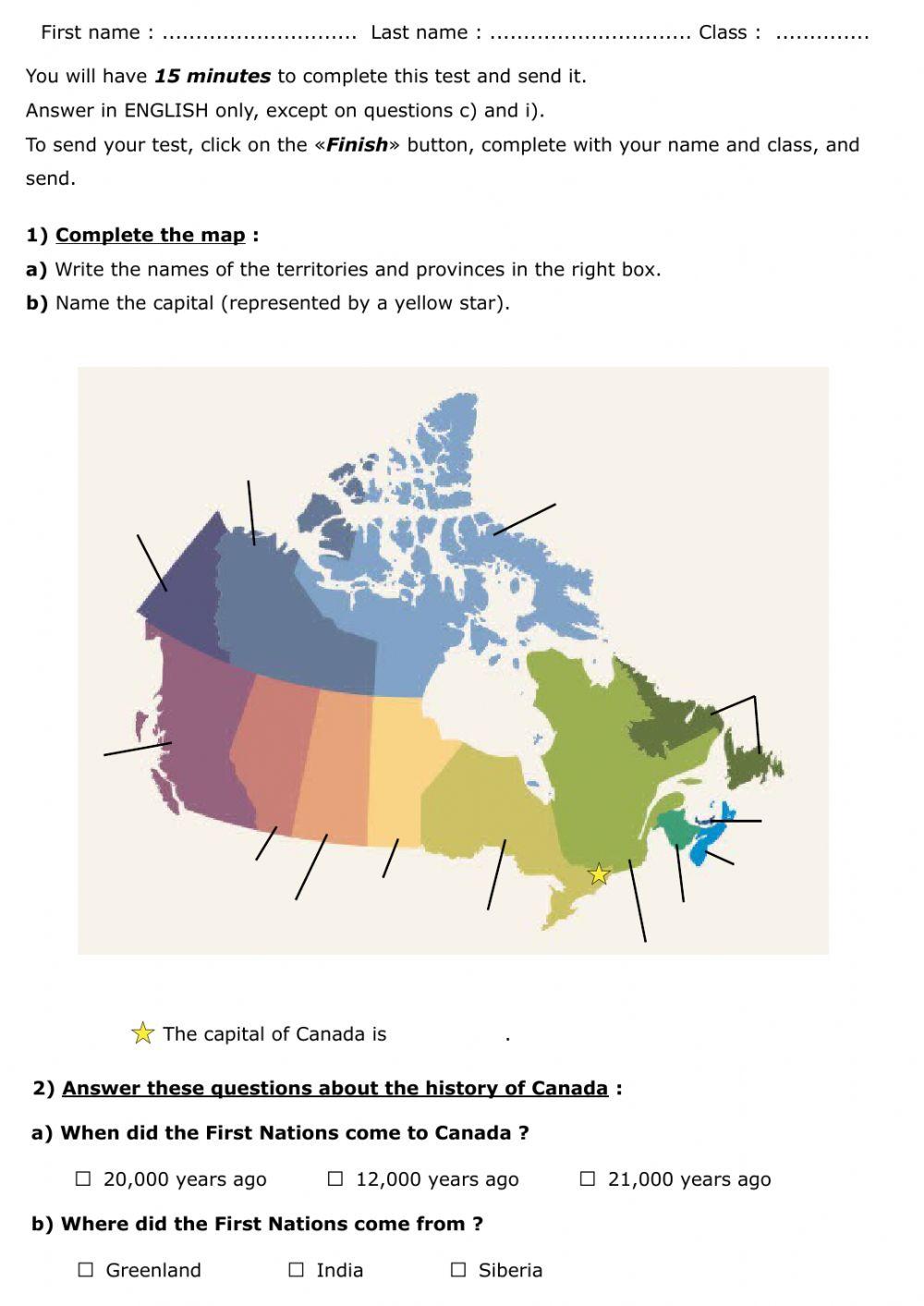 Canada QUIZ - Geography and History