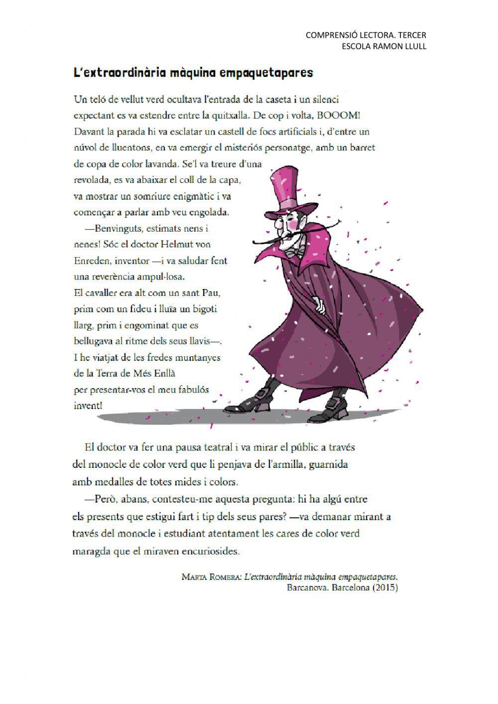 COMPRENSIÓ LECTORA 3r COMPRENSIÓ LECTORA 3r