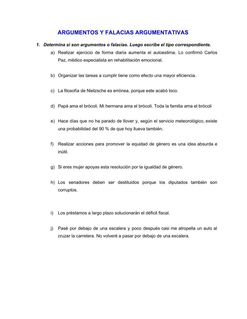 Argumentos y falacias