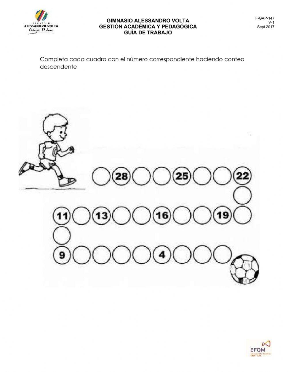 Conteo ascendente y descendente