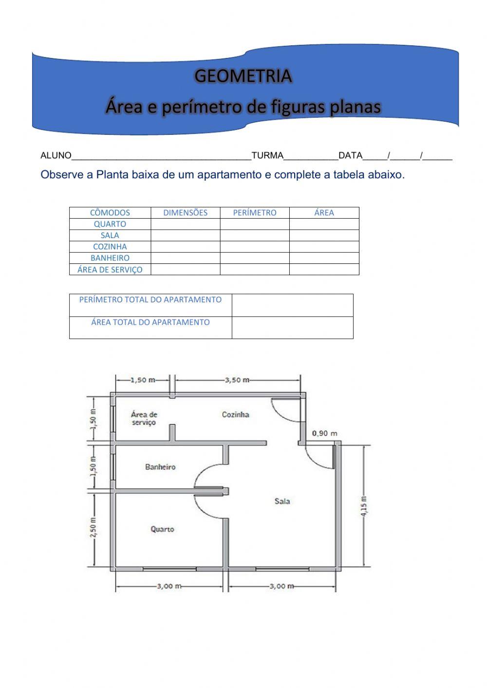 Área de figuras planas
