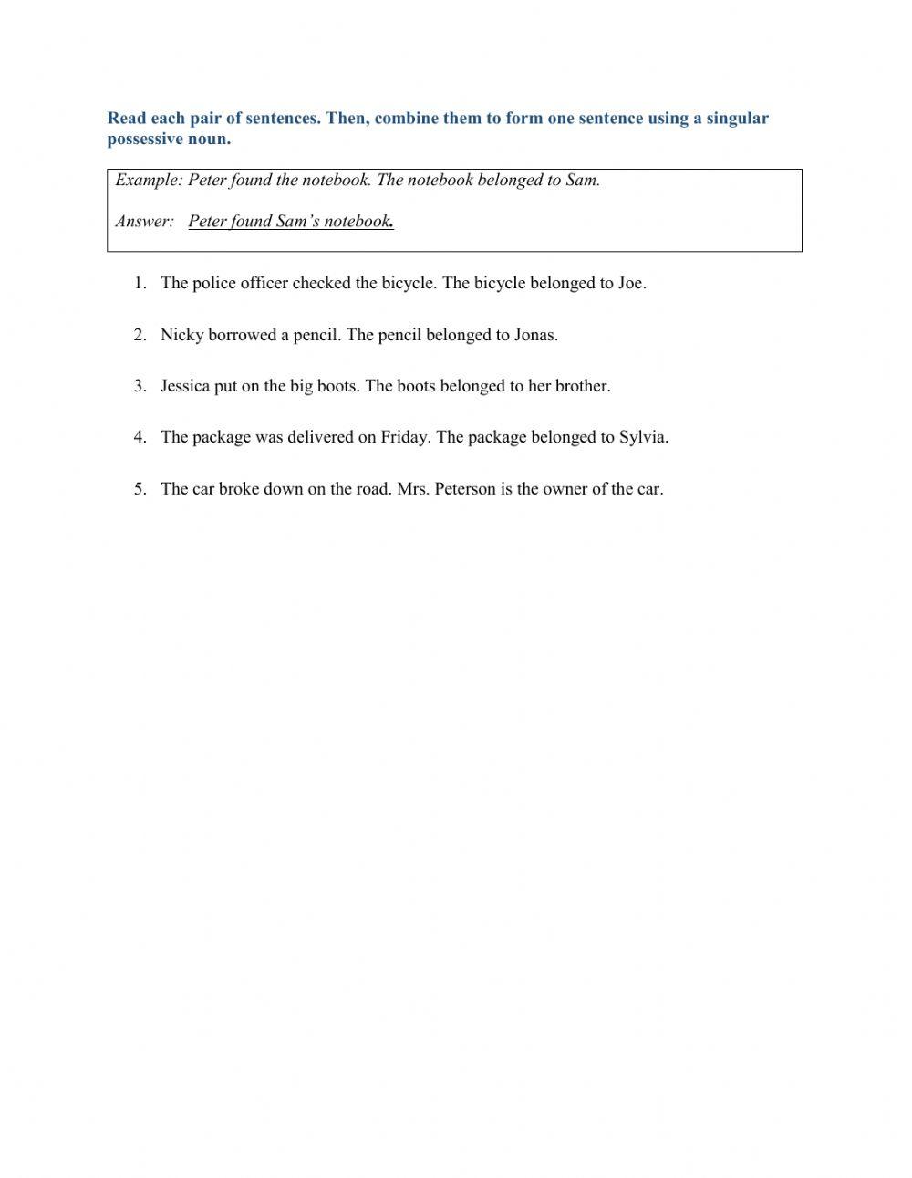 Grammar Bi-Weekly Test 5