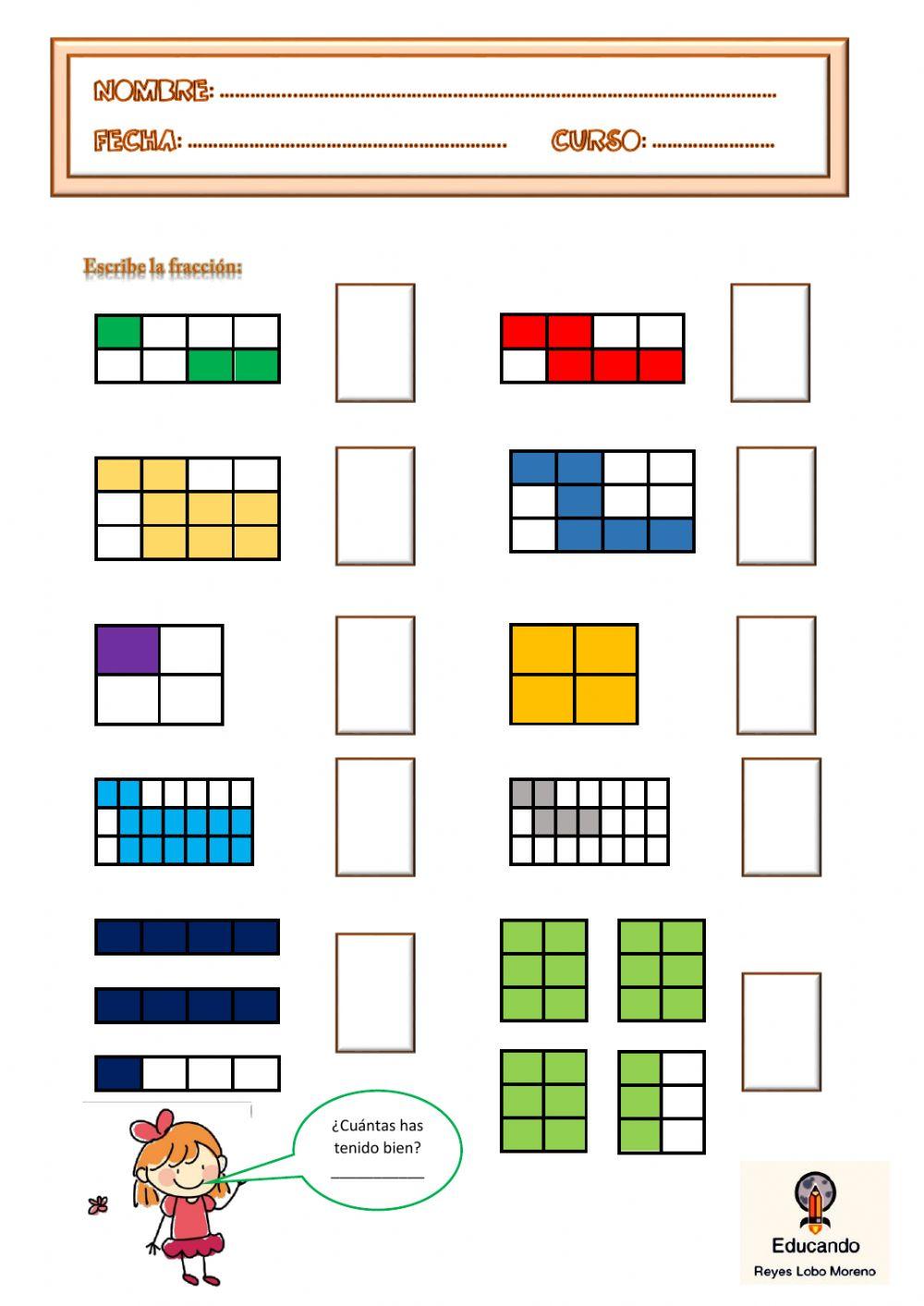 Representación de fracciones