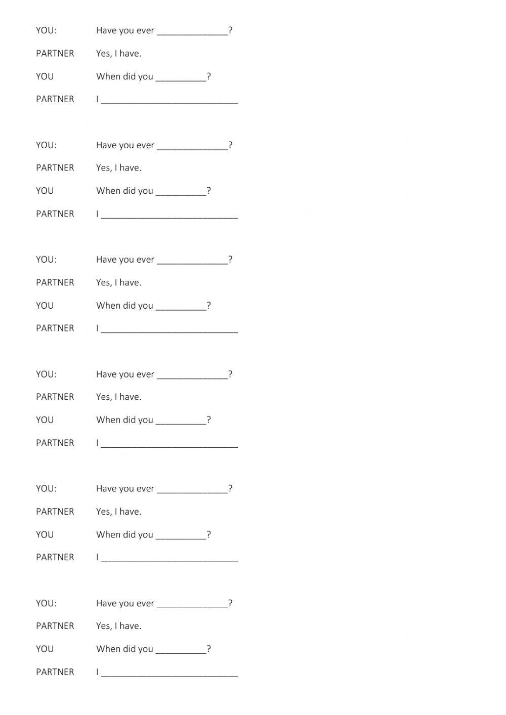 Past simple vs Present Perfect