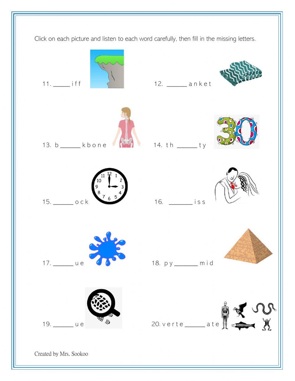 Weekly Test Spelling 9