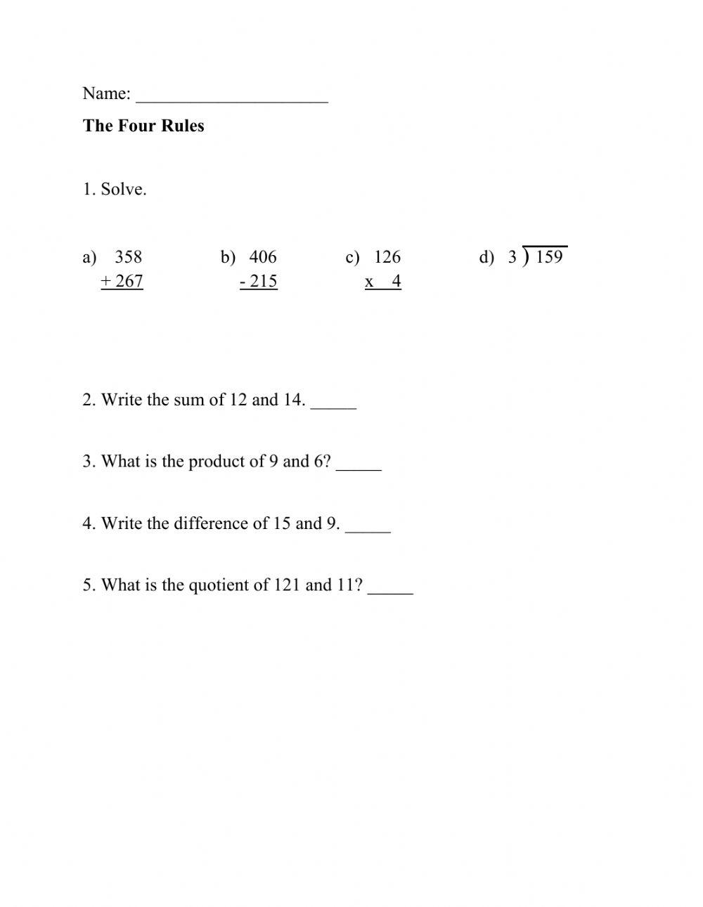 The Four Rules The Four Rules