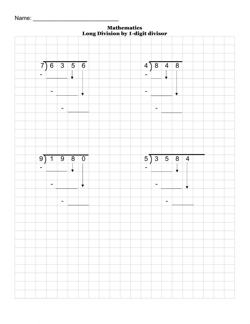 Long Division -4 Long Division -4