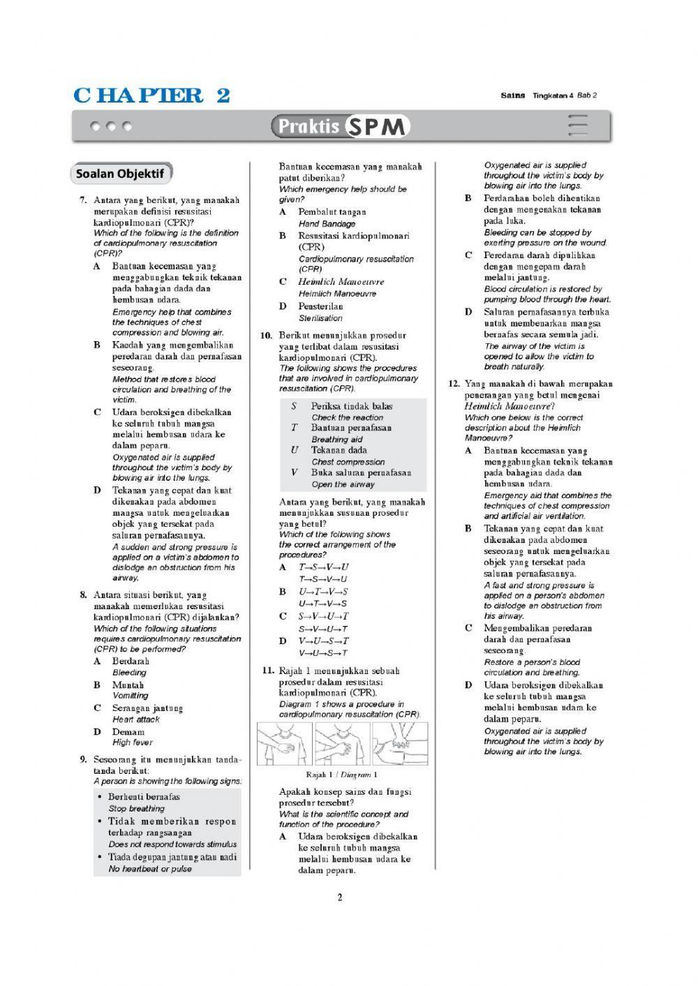 Soalan Sains Objektif (Bab 1-4) T4 KSSM