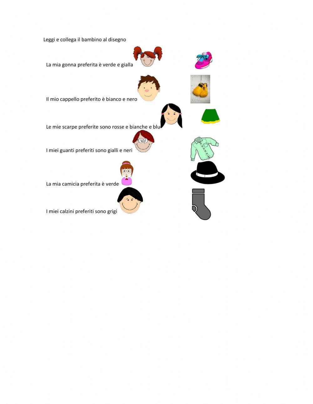 I vestiti e i colori