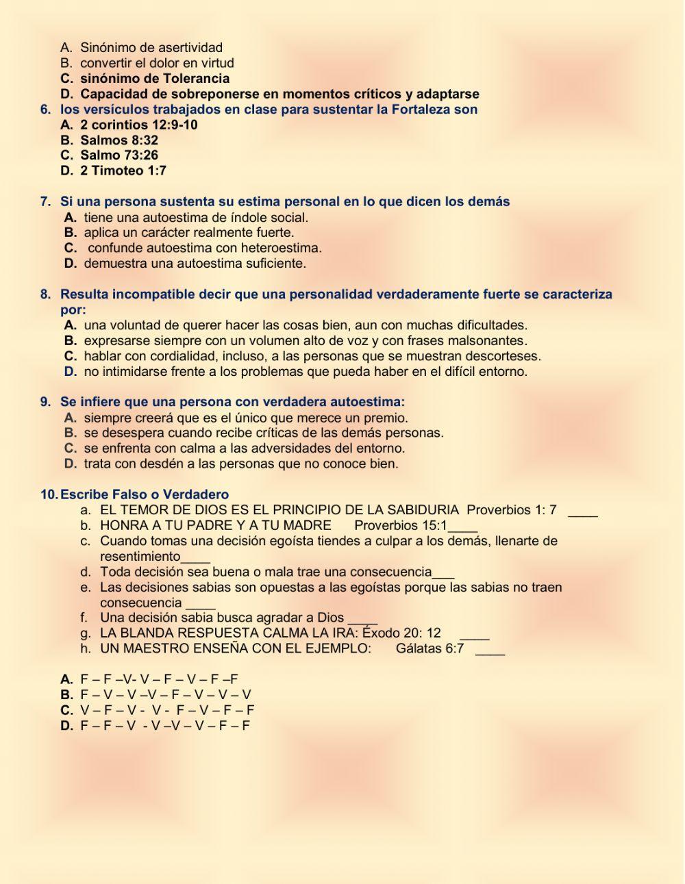 EVALUACIÓN DE CONVIVENCIA IV BIMESTRE ONCE