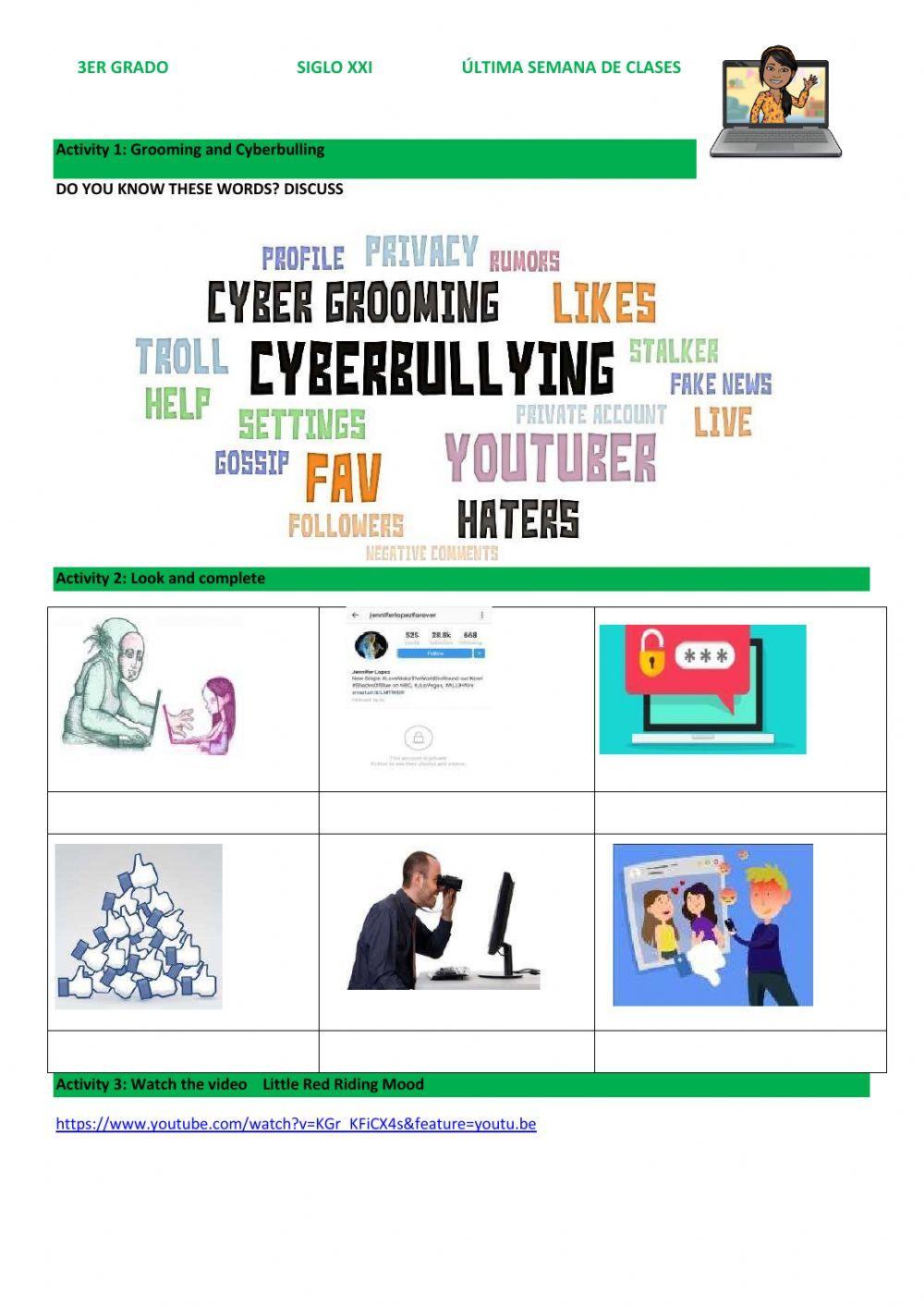 Grooming and cyberbulling