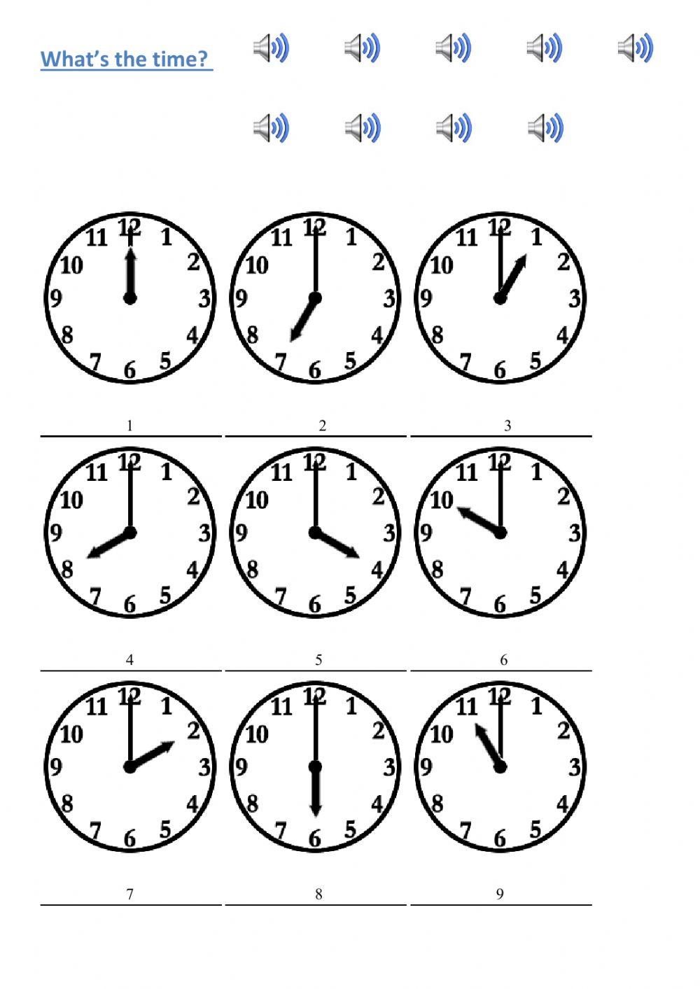 What's the time - o'clock 2