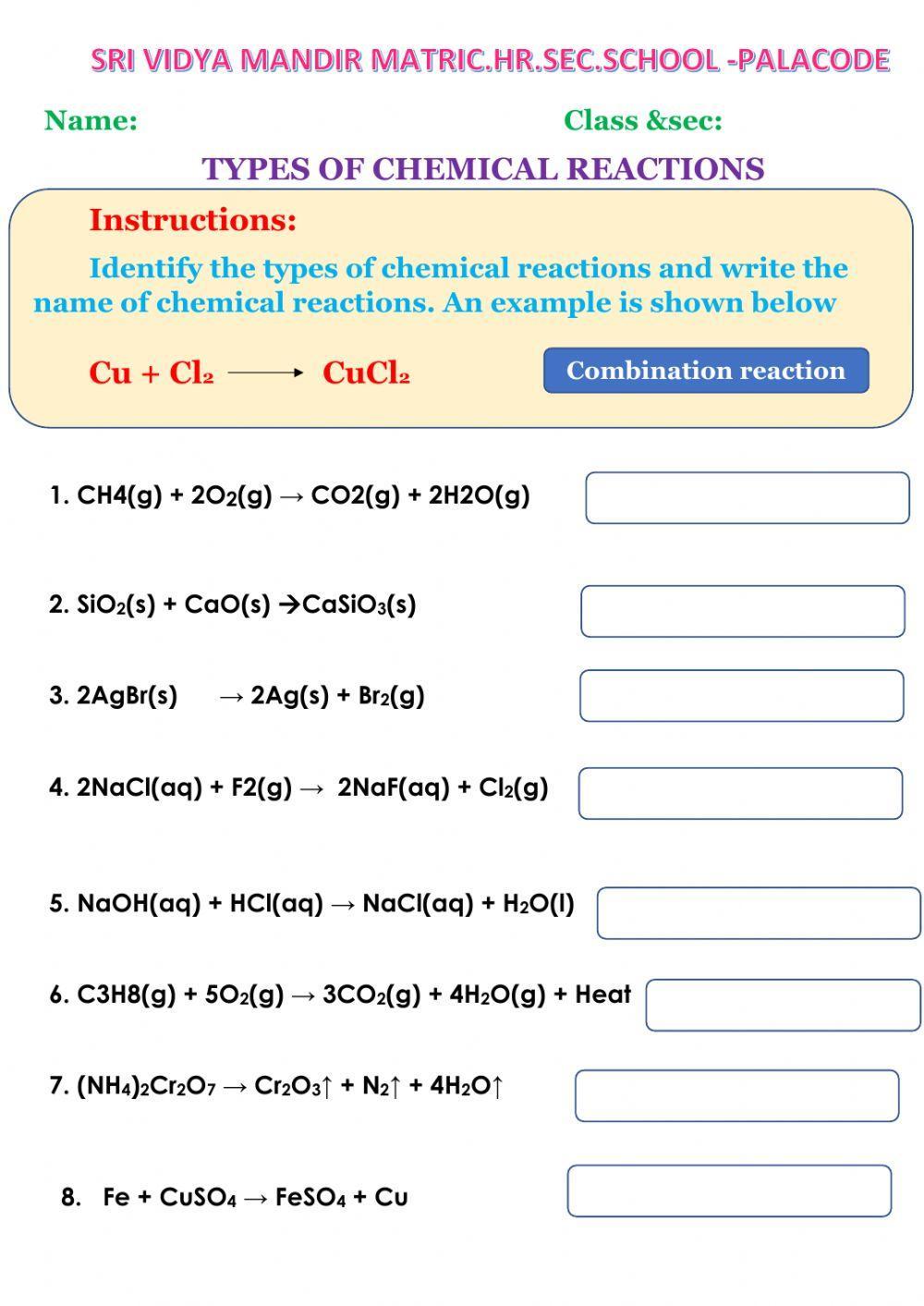 types-of-chemical-reactions-worksheet-live-worksheets