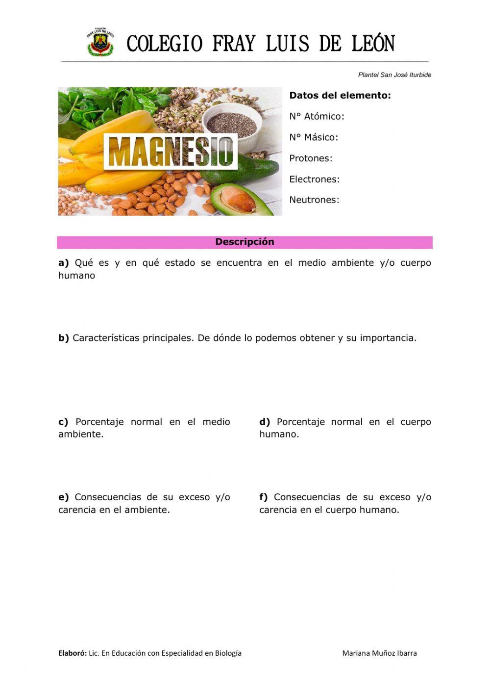 Bioelementos Secundarios