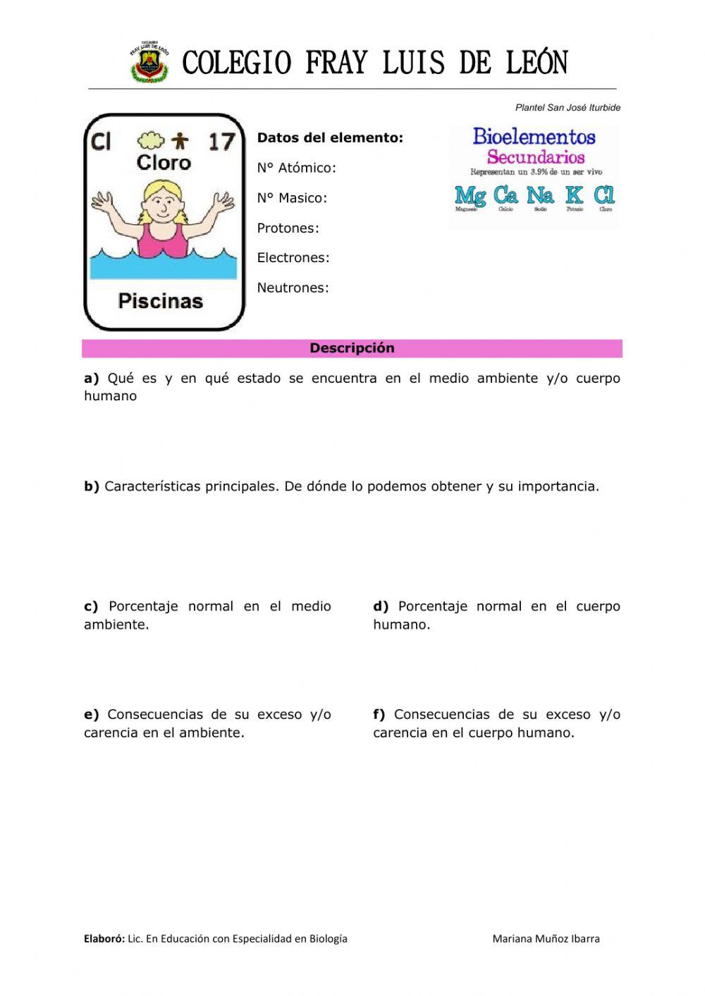 Bioelementos Secundarios