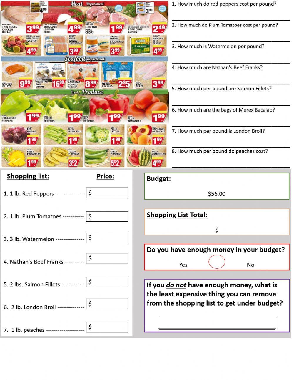 Undesignated Store Circular Math and Budgeting Undesignated Store Circular Math and Budgeting
