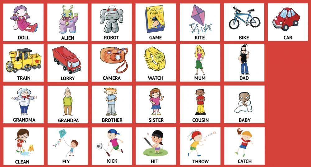 Vocabulary toys & family
