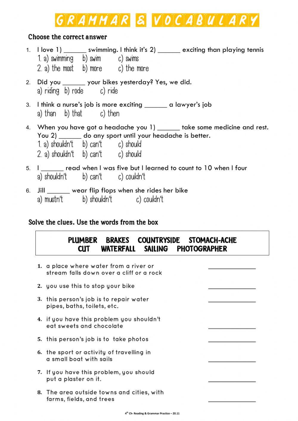 Written Reading & UofE Practice
