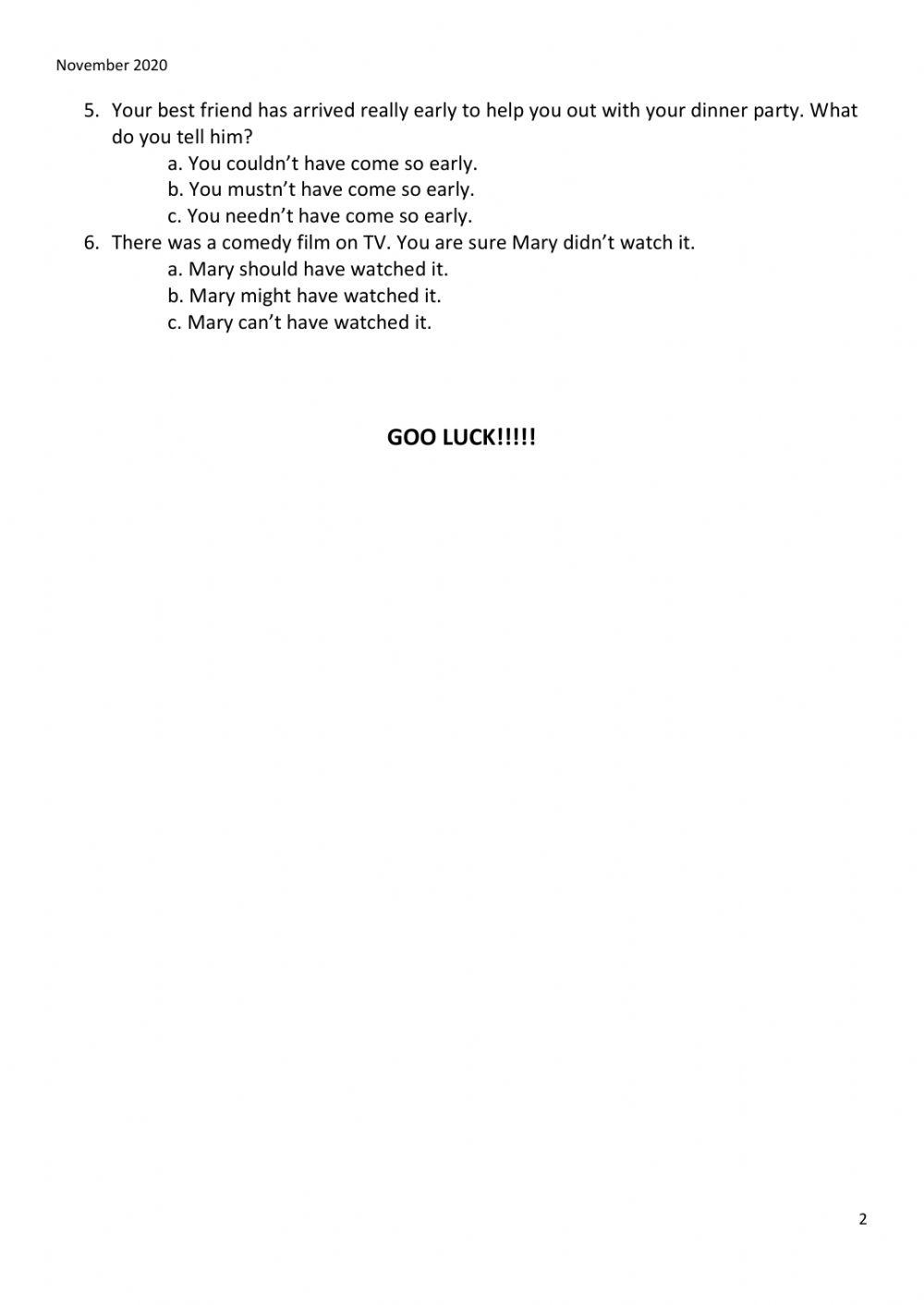 Lower Grammar Modals