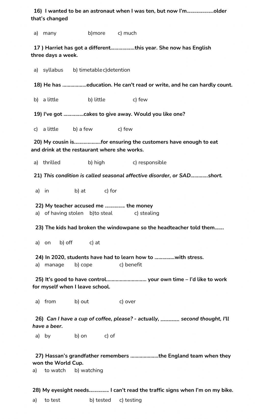 Upper 2- Online Lesson 34 (UOE Revision)