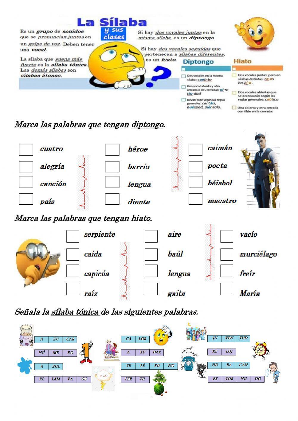 La Sílaba. Clases de Sílabas