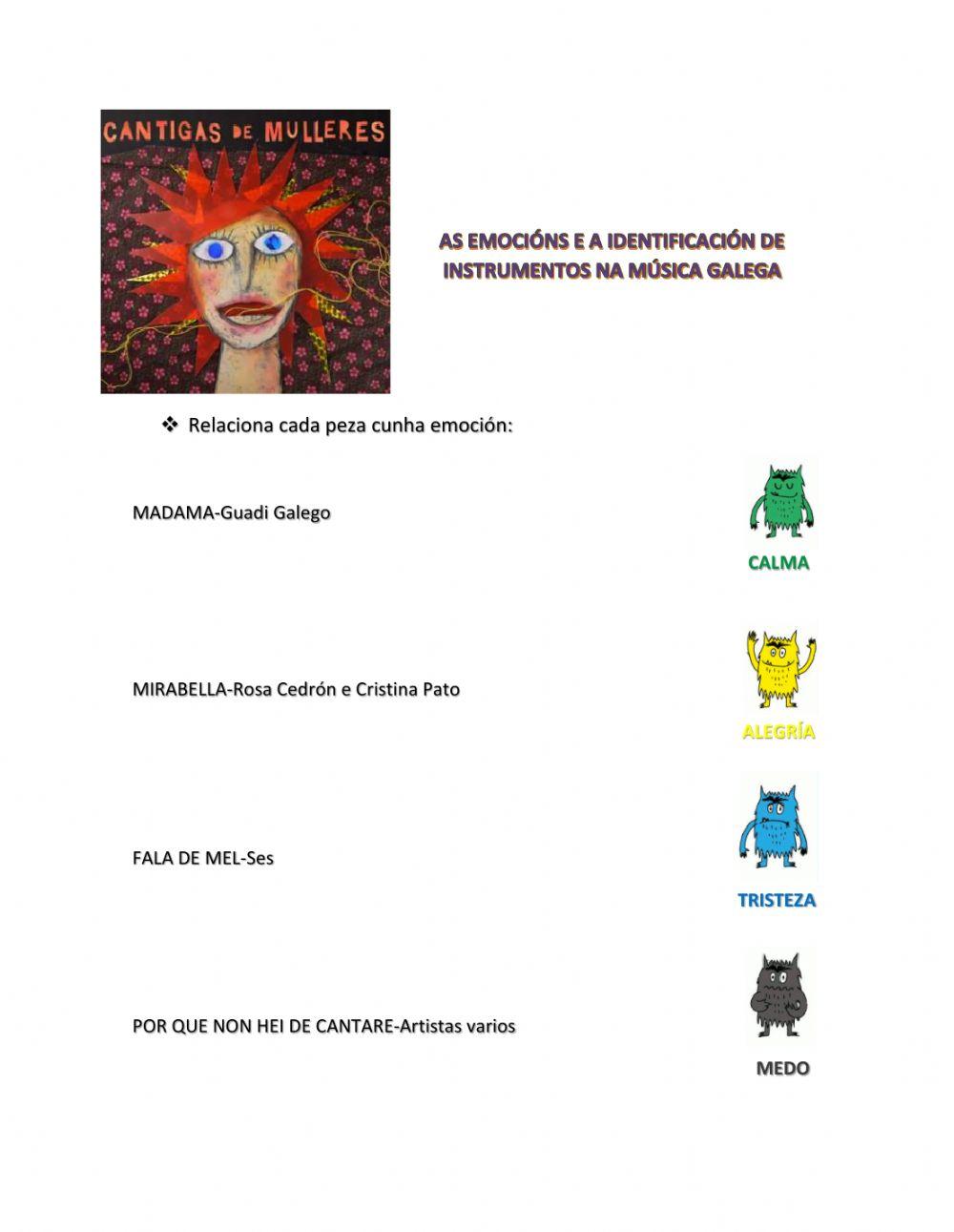 As emocións e a identificación de instrumentos na música galega.