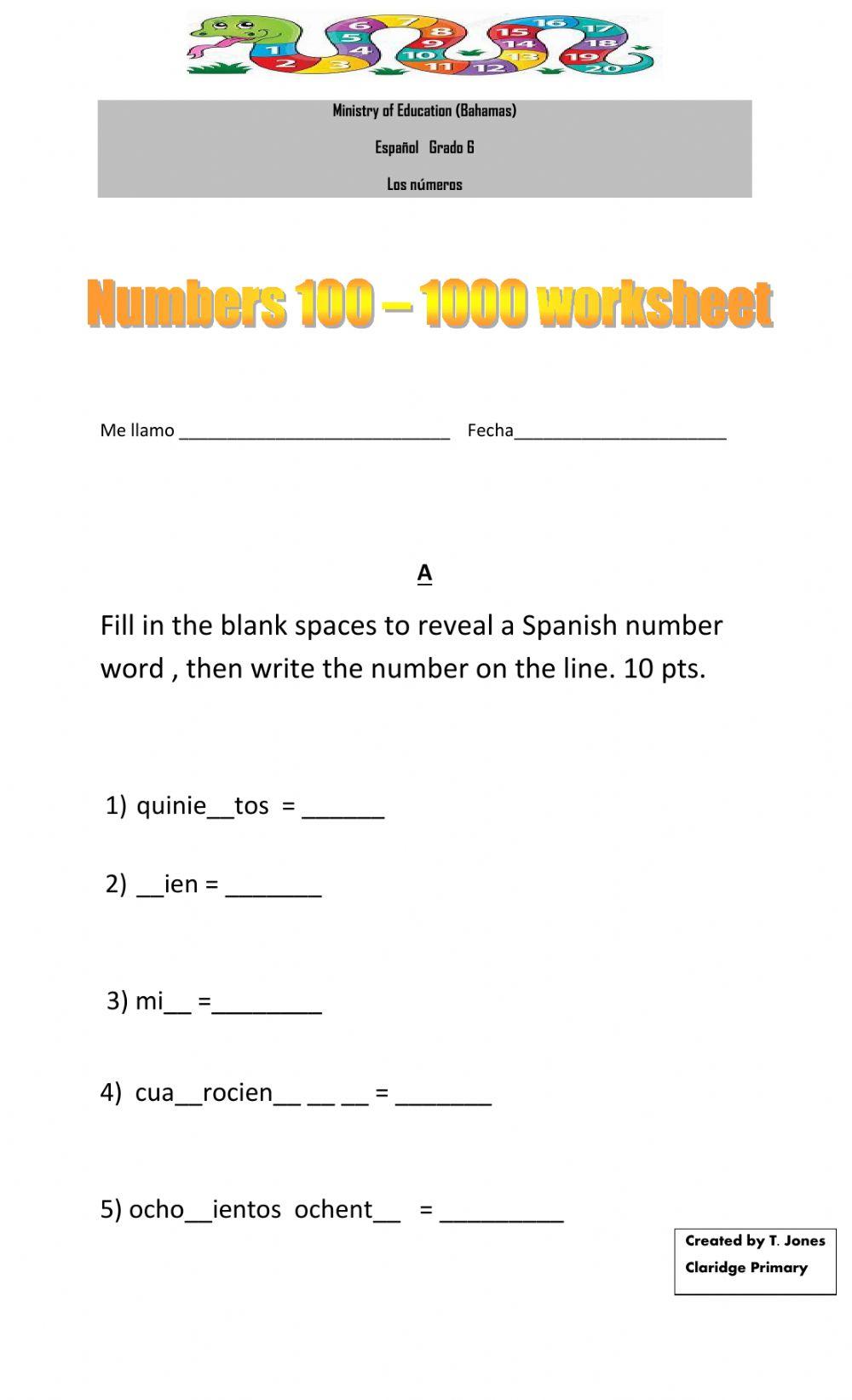 Numbers In Spanish 100 To 1 000 Level 2 2147 Woodcock numbers-in-spanish-100-to-1-000-level-2-2147-woodcock