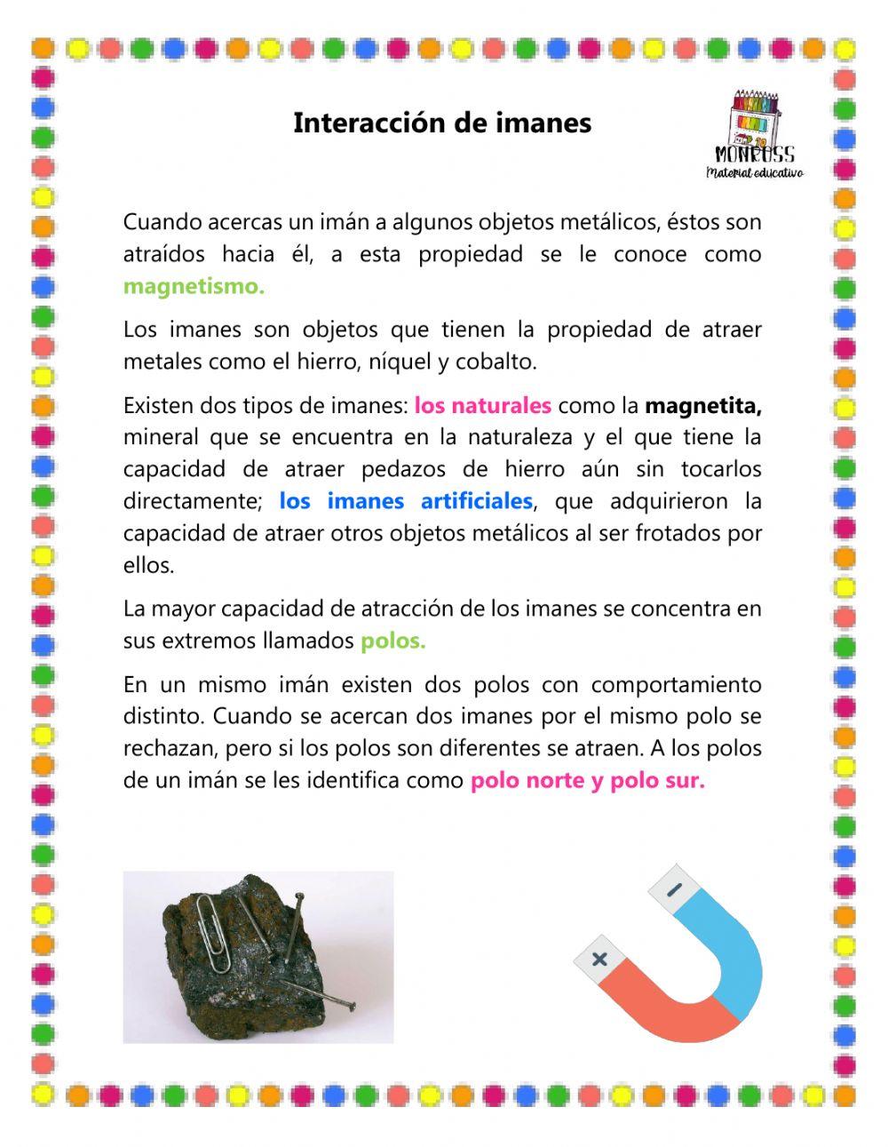 Interacción de los imanes