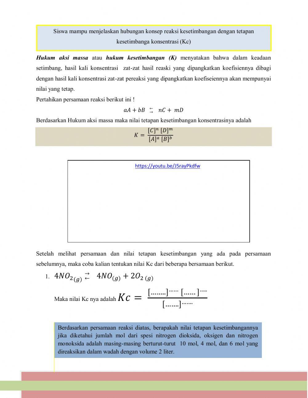 Equilibrium chemistry