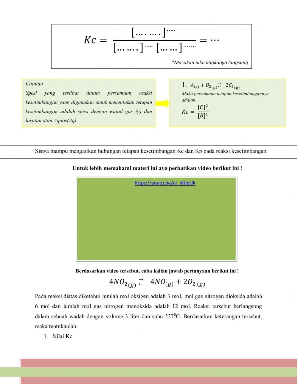 Equilibrium chemistry