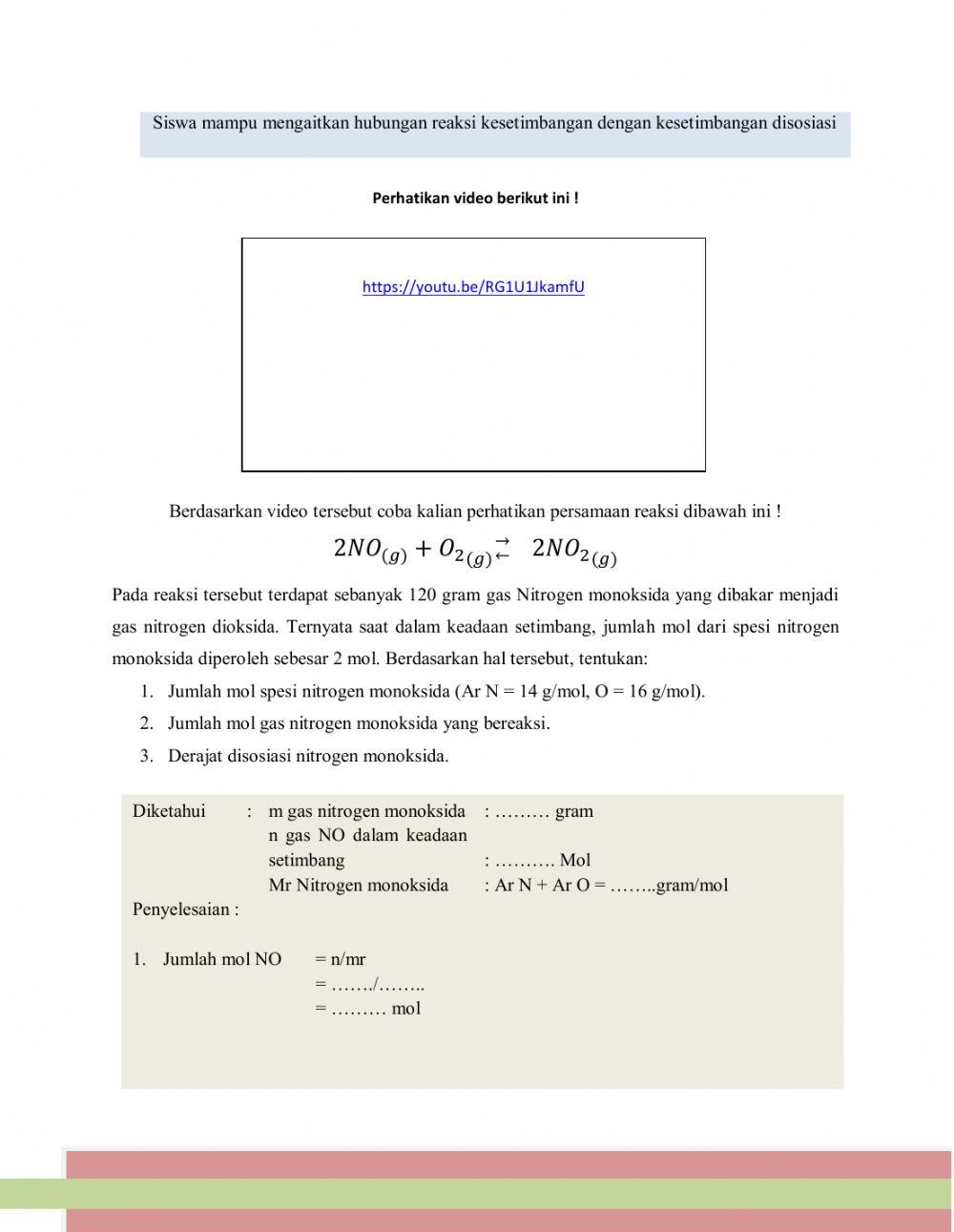 Equilibrium chemistry