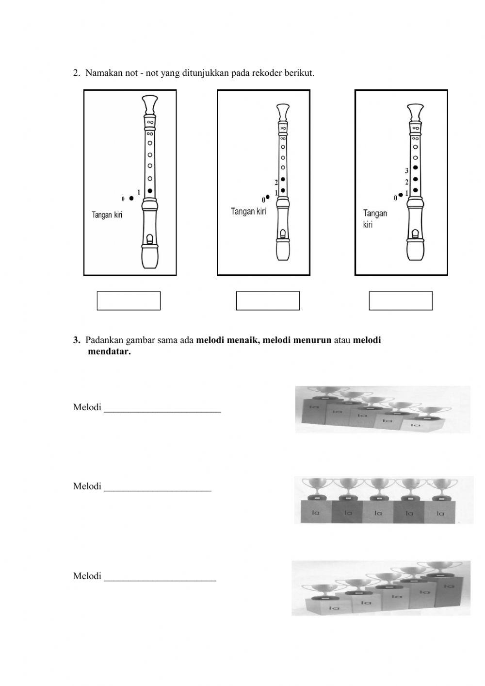 Latihan Pendidikan Muzik Tahun 3