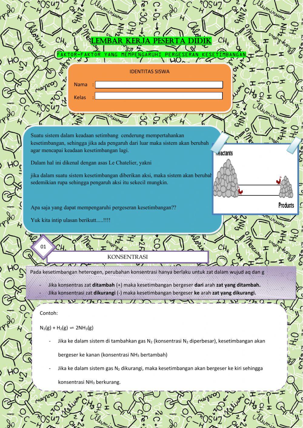 Faktor-faktor yang memengaruhi pergeseran kesetimbangan