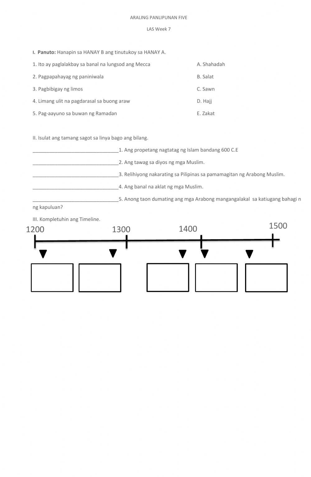 LAS Araling PAnlipunan Week 7
