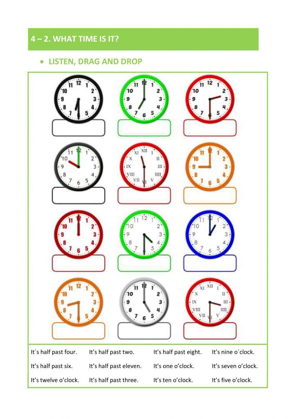 4-2. TIME I. LISTEN. DRAG AND DROP