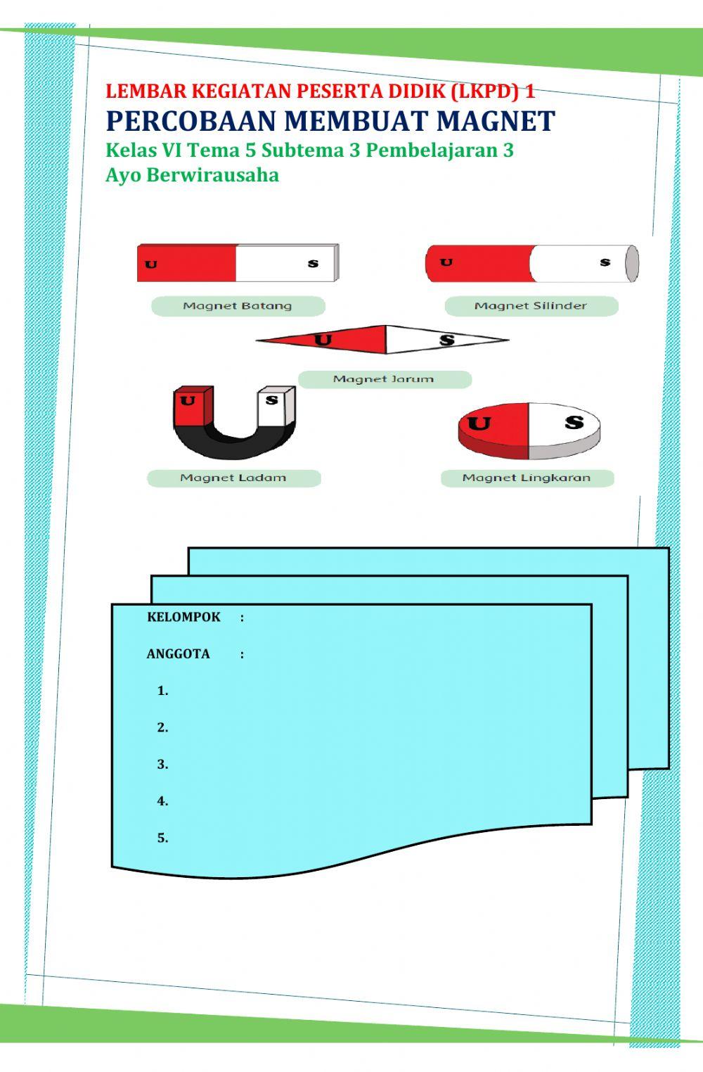 Membuat magnet dengan cara induksi
