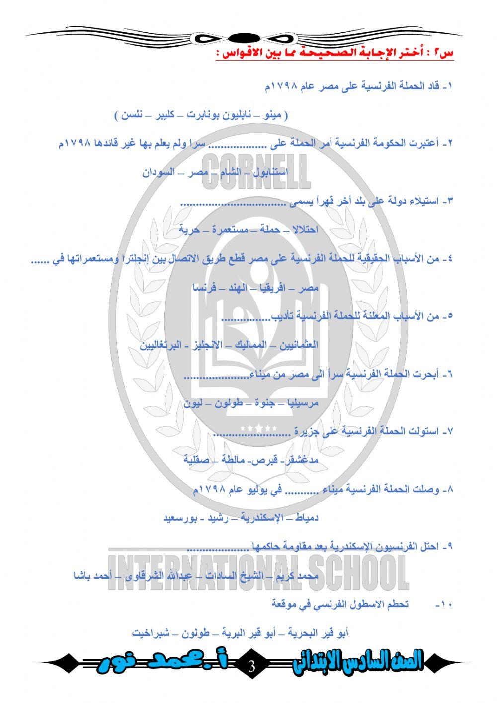 دخول الحملة الفرنسية مصر