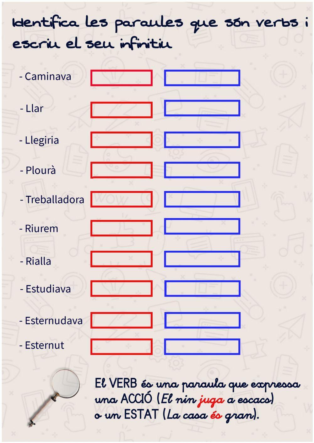 Identifica verb+ininitiu