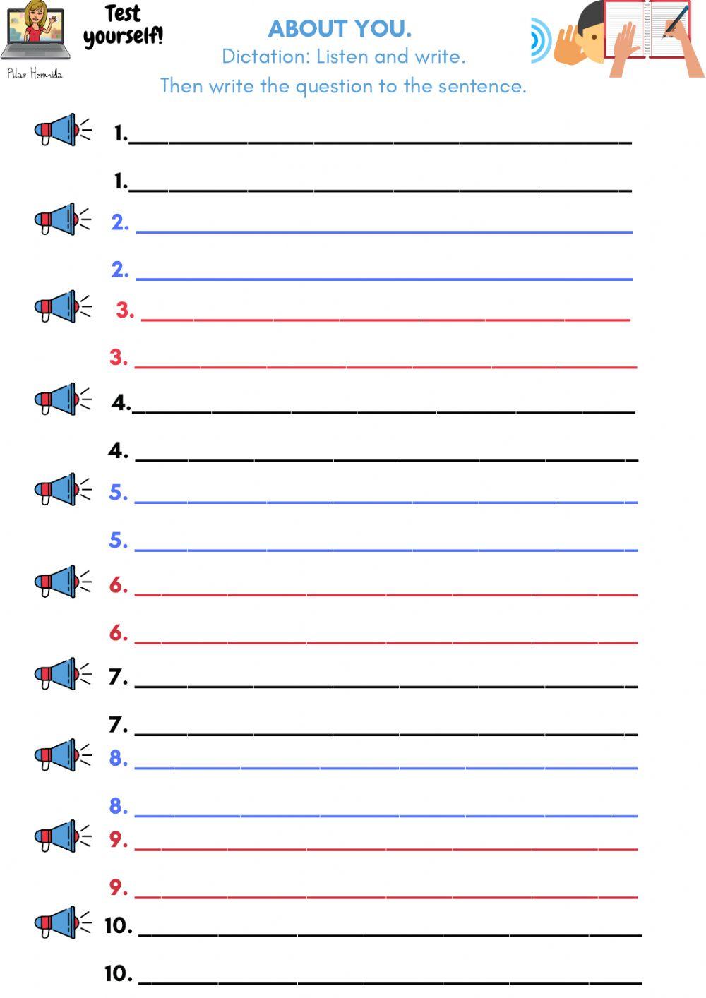 Test yourself ABOUT YOU