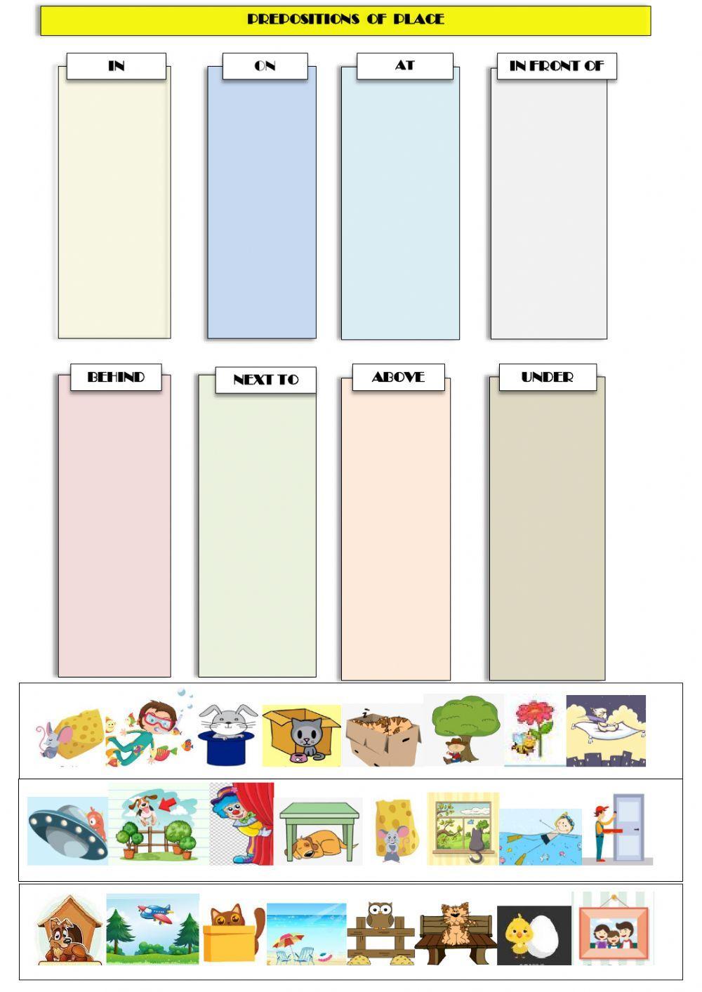 Prepositions of place