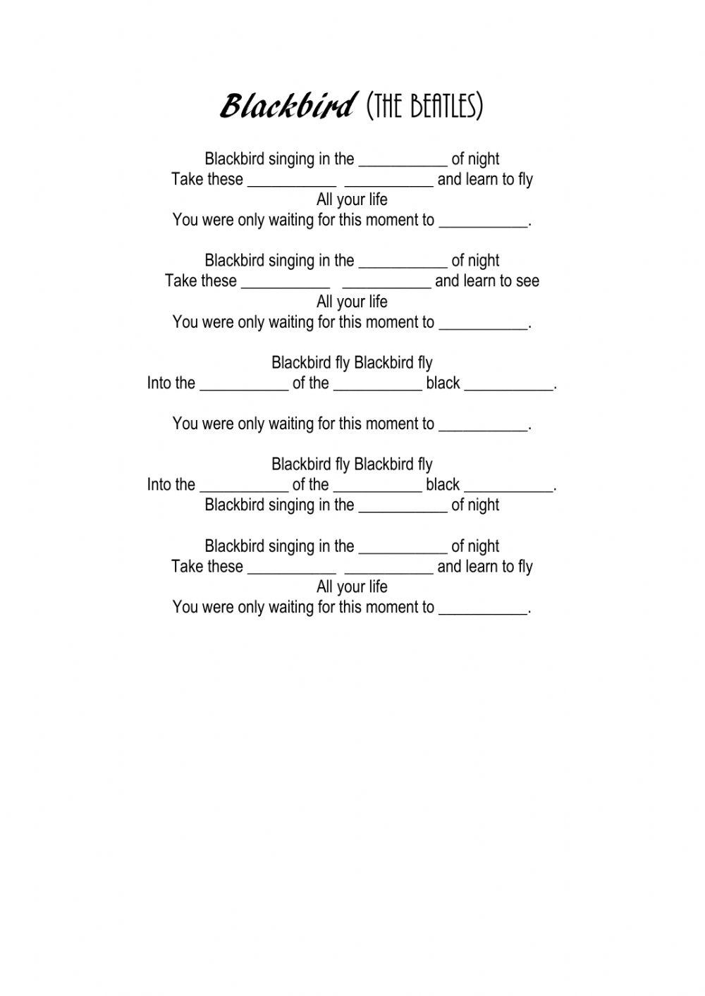 Blackbird (The Beatles)