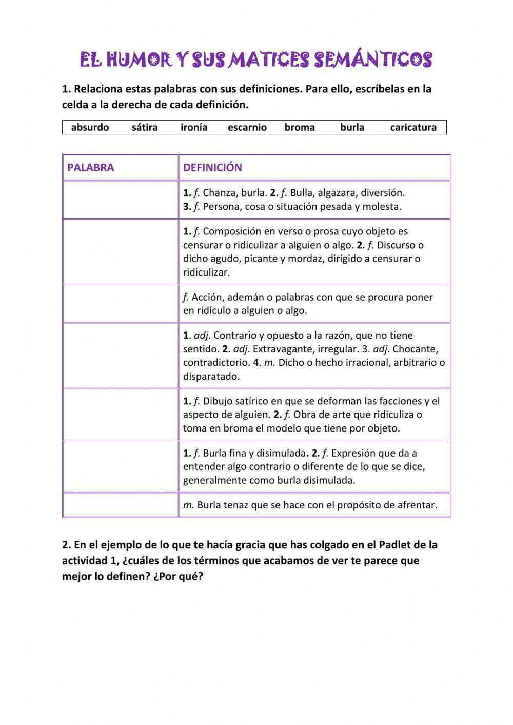 El humor y sus matices semánticos