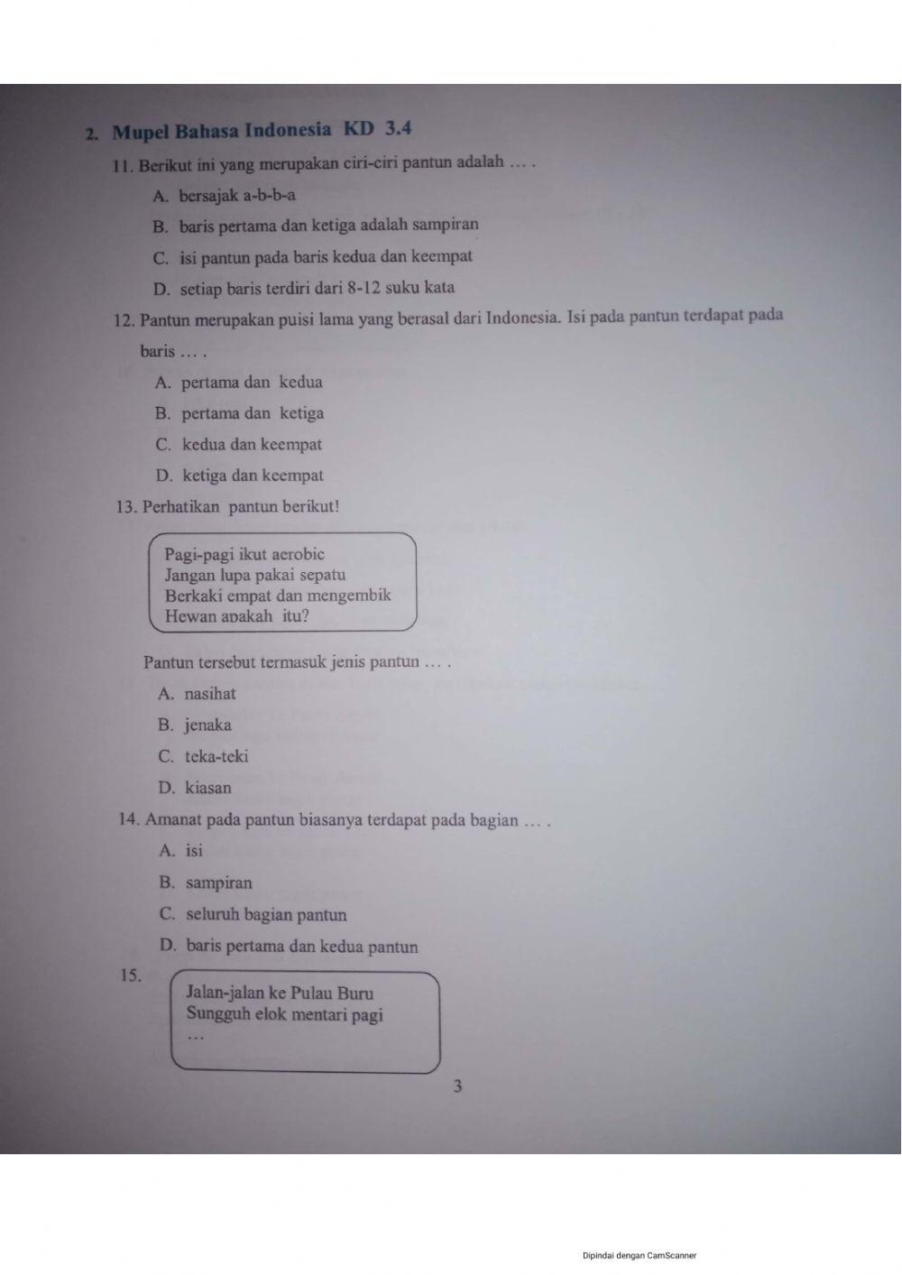 PAS Tema 3 Bahasa Indonesia